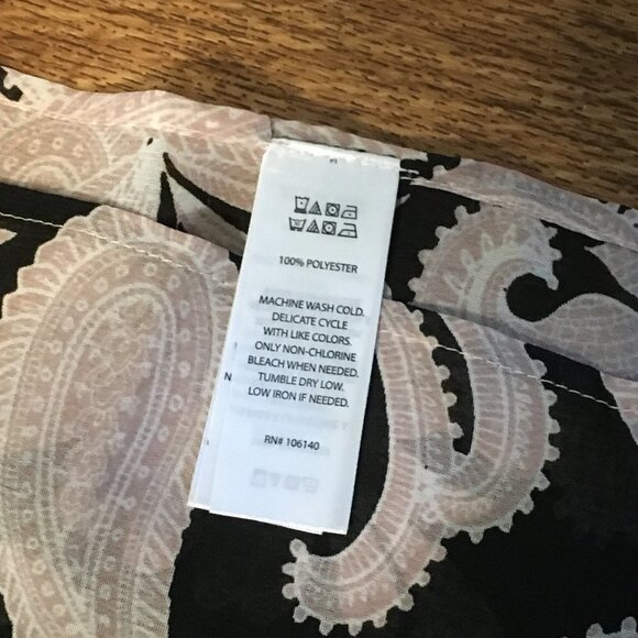 Willi‎ Smith Women Cover Up Paisley Vest With Tassel Edge 1X - Picture 3 of 4